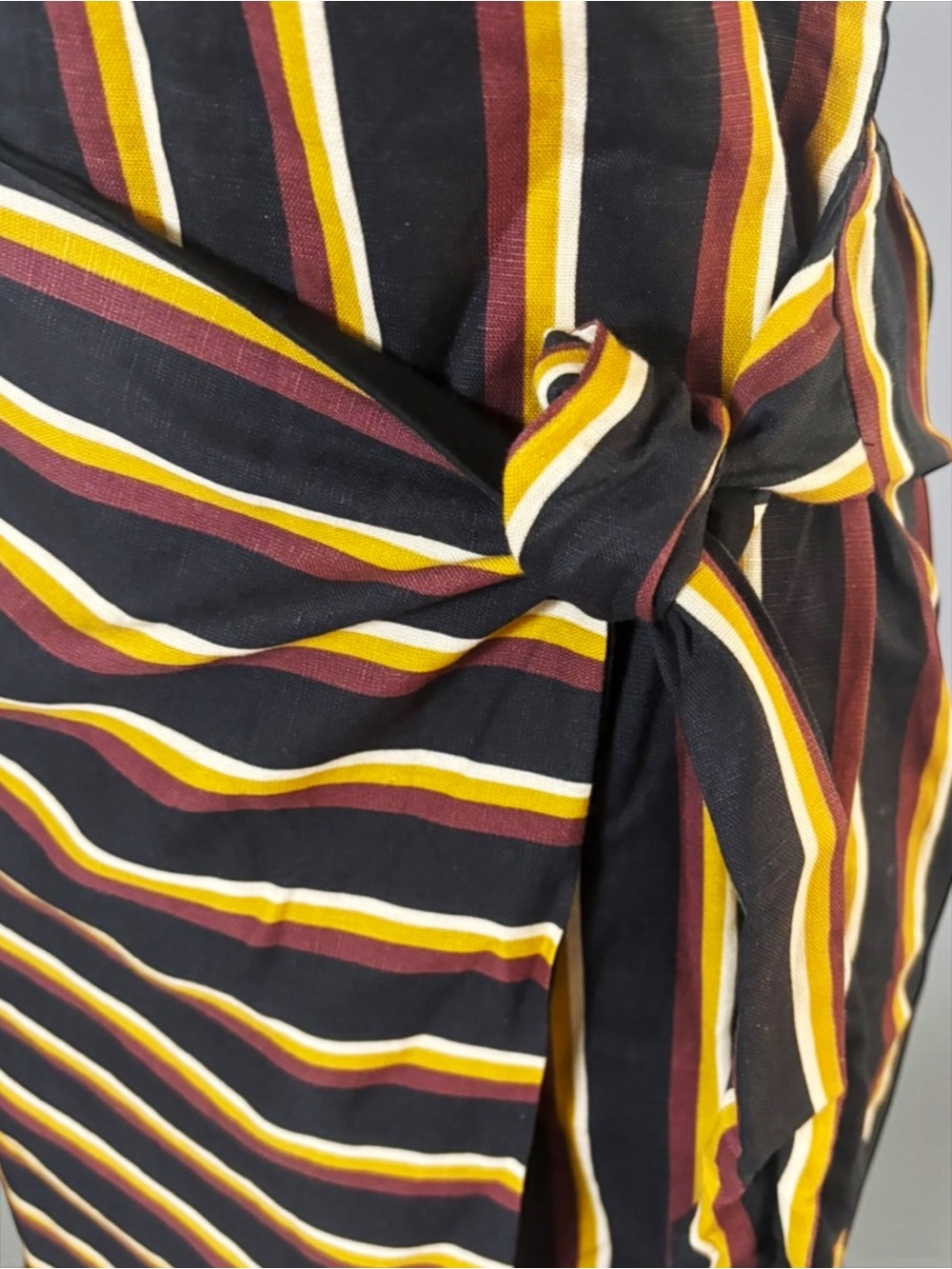 Revolve Cleobella Greta Midi Dress Striped Flutter Sleeve Tie Waist NWT S - Picture 7 of 10